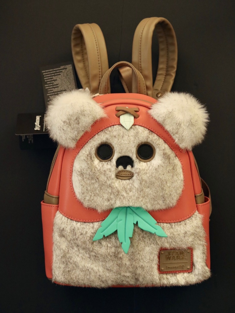 RARE Loungefly Star Wars Princess Kneesaa Ewok Plush Cosplay Mini Backpack